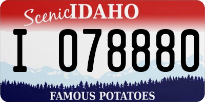 ID license plate I078880