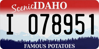 ID license plate I078951