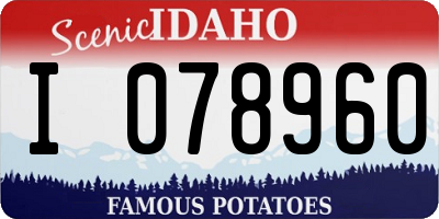ID license plate I078960