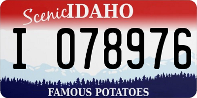 ID license plate I078976