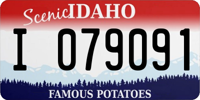 ID license plate I079091