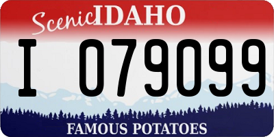 ID license plate I079099