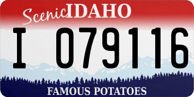 ID license plate I079116
