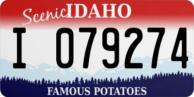 ID license plate I079274