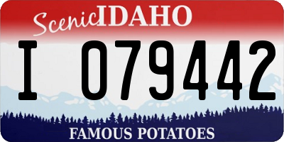 ID license plate I079442