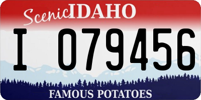 ID license plate I079456