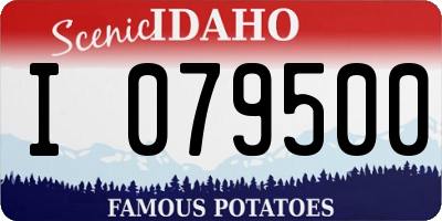 ID license plate I079500