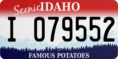 ID license plate I079552