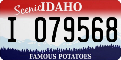ID license plate I079568