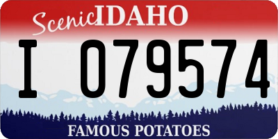 ID license plate I079574