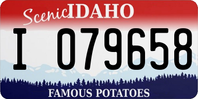 ID license plate I079658