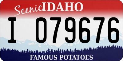 ID license plate I079676