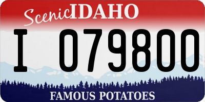 ID license plate I079800