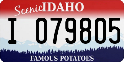 ID license plate I079805