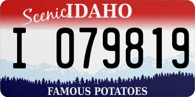 ID license plate I079819