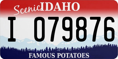 ID license plate I079876