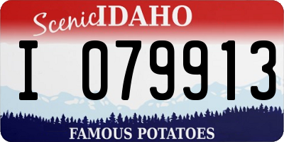 ID license plate I079913