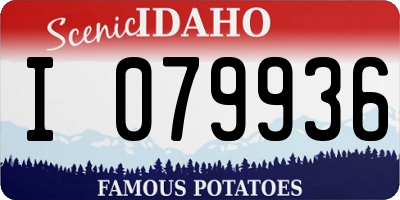 ID license plate I079936
