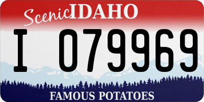 ID license plate I079969