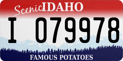 ID license plate I079978