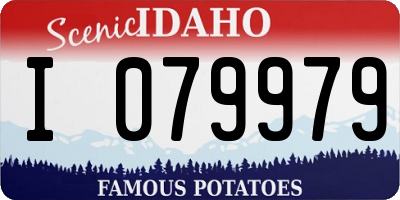 ID license plate I079979
