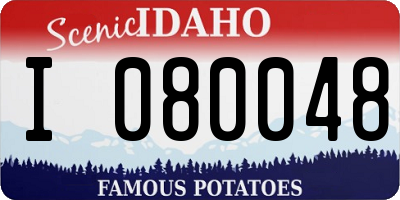 ID license plate I080048