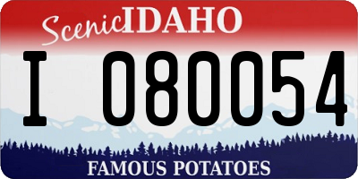 ID license plate I080054