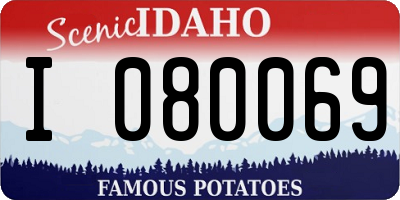 ID license plate I080069