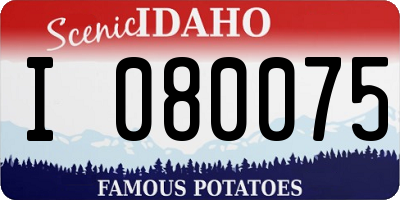ID license plate I080075
