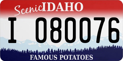 ID license plate I080076