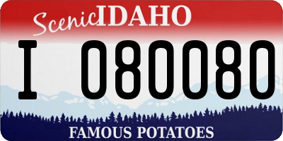 ID license plate I080080