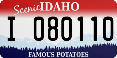 ID license plate I080110