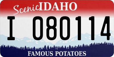 ID license plate I080114