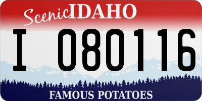 ID license plate I080116