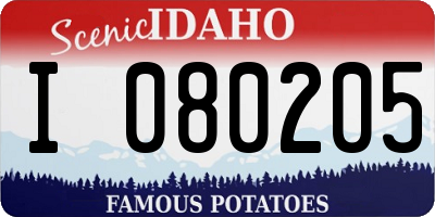 ID license plate I080205