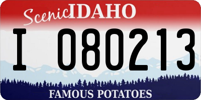ID license plate I080213