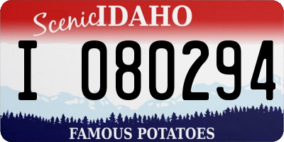 ID license plate I080294