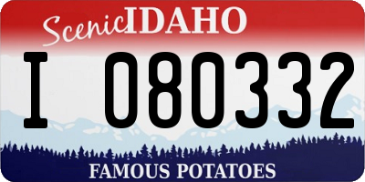 ID license plate I080332