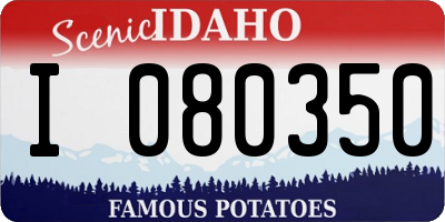 ID license plate I080350