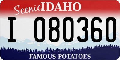 ID license plate I080360