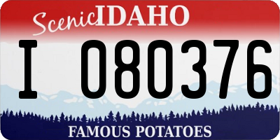 ID license plate I080376