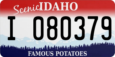 ID license plate I080379