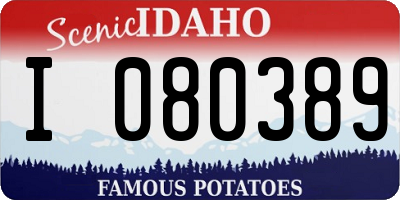 ID license plate I080389