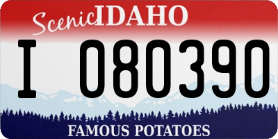 ID license plate I080390