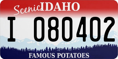 ID license plate I080402