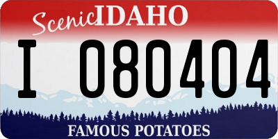 ID license plate I080404