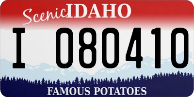 ID license plate I080410