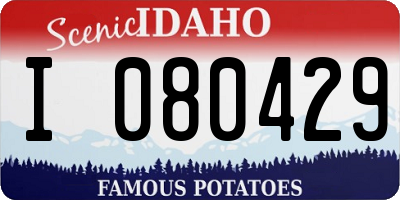 ID license plate I080429