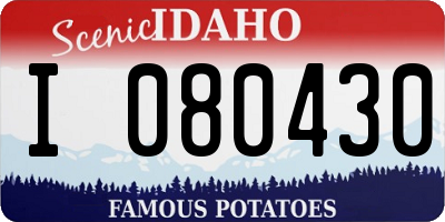 ID license plate I080430