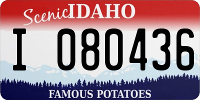 ID license plate I080436